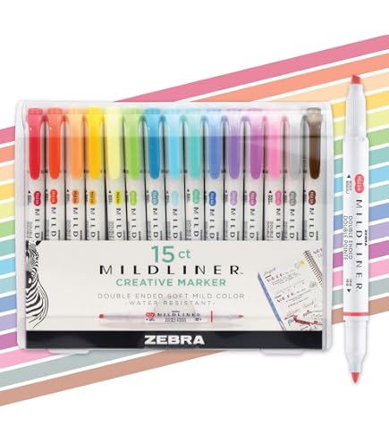 Amazon.com: ZEBRA WKCR1-10C Highlighter, Optex Care, 10 Colors